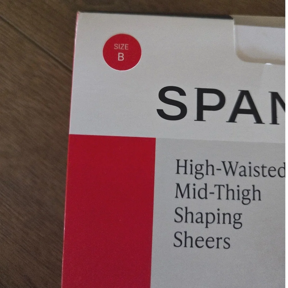 Spanx High-Waisted Mid-Thigh Shaping Sheers Black Size B Tummy Control‎ Tights